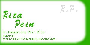 rita pein business card